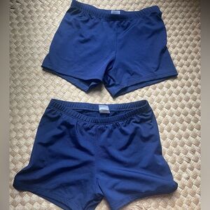 Varsity Spirit Navy Blue Cheerleading Shorts Bundle Lot of 2 Pairs